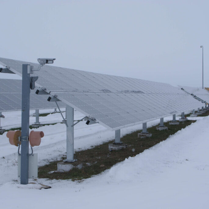 Placas solares en el parque fotovoltaico de Cantalejo